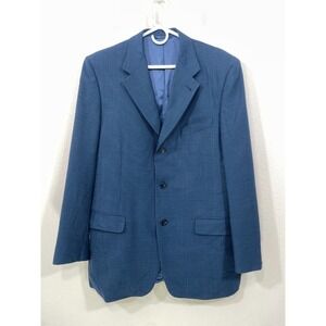 Canali‎ Proposta Men's Sz 52R Italy 3-Button Blue Geometric Wool Blazer Jacket